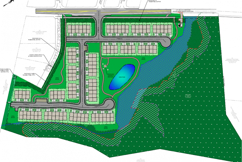 The revised plan for Lewes Waterfront Preserve submitted by the developer May 23. SOURCE: CITY OF LEWES